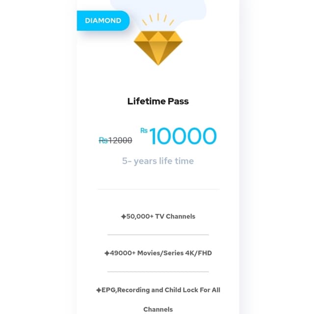 Bytes Tv Diamond-5 Year  Pass